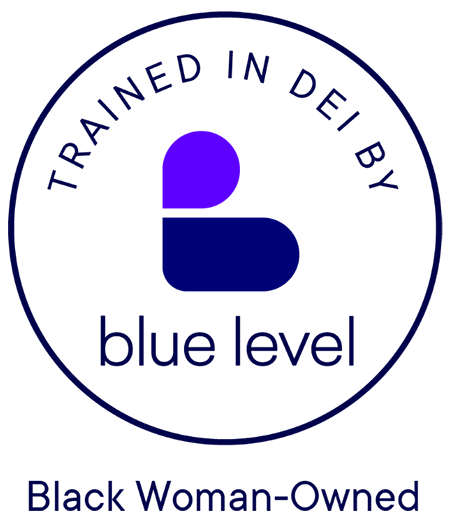 Black Woman Owned Seal: Blue Level